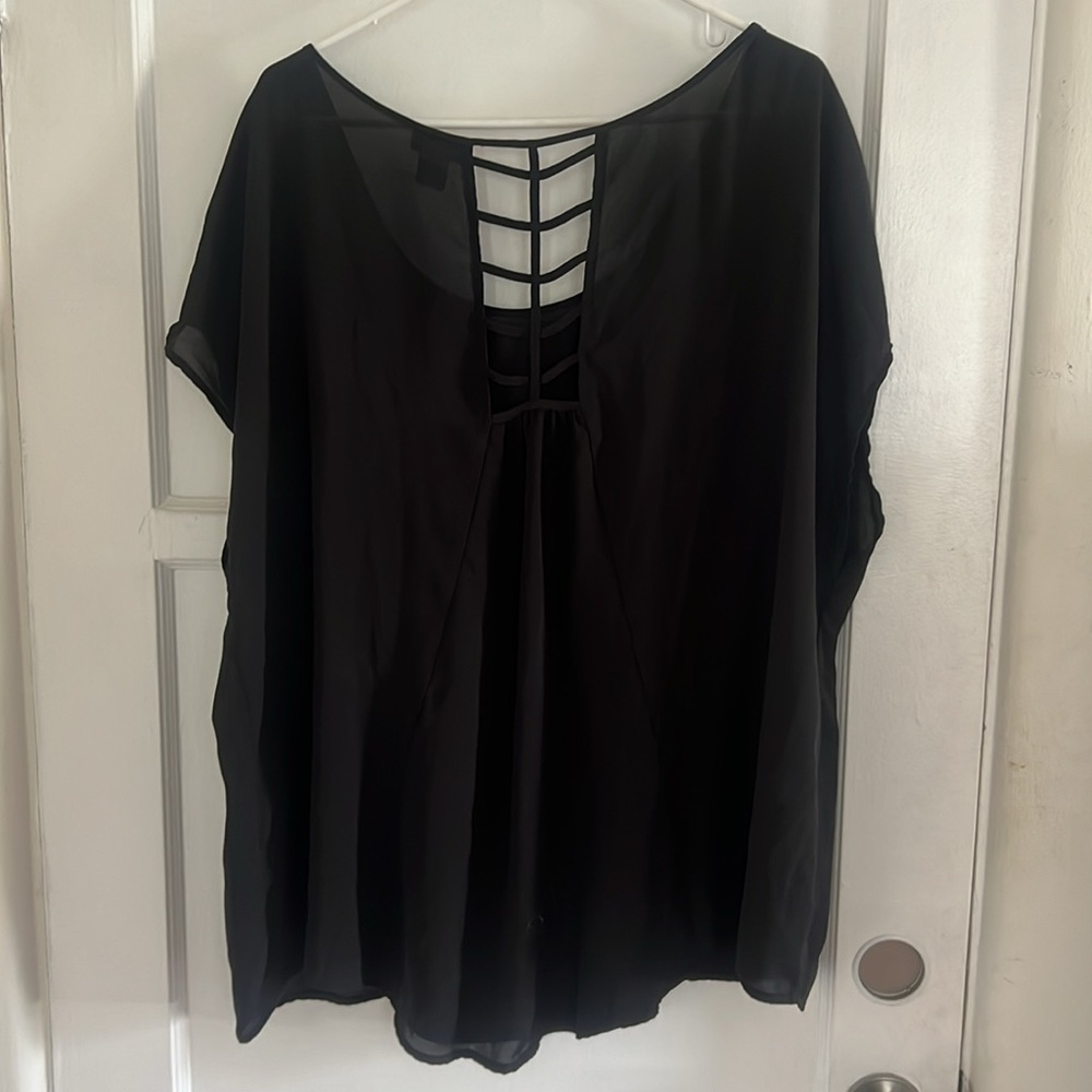 Torrid black chiffon top women’s plus size 3 - Picture 4 of 6